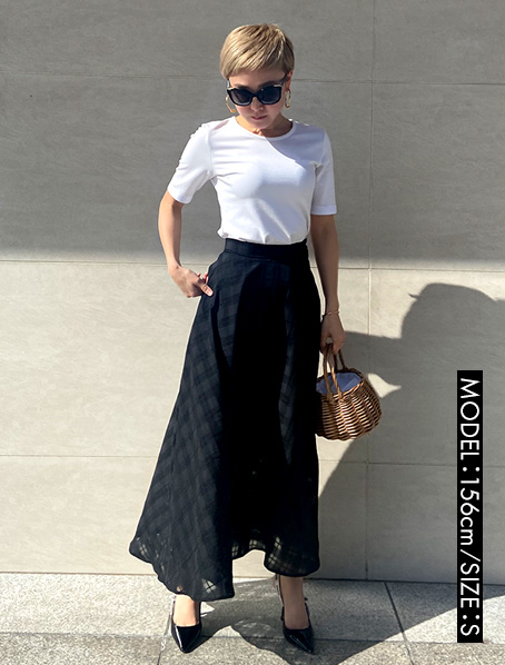 刺繍チェックスカート｜JENNE(ジェンヌ)公式通販：パリジェンヌのよう  