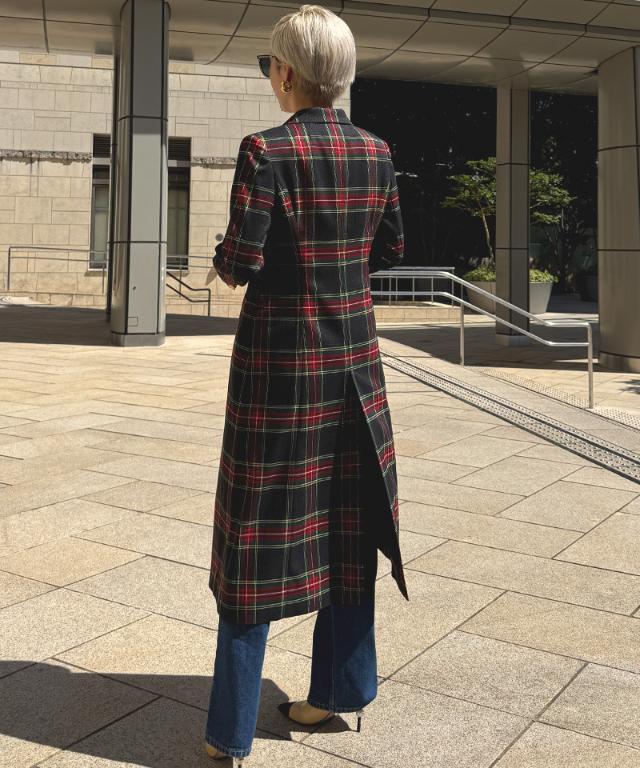 チェックモダンロングジャケット｜JENNE(ジェンヌ)公式通販：パリ