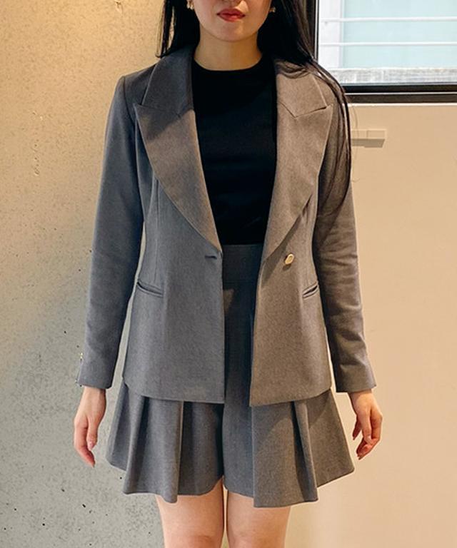 JENNE ジェンヌ シャープカラージャケット グレー M シャープカラージャケット｜JENNE(ジェンヌ)公式通販：パリジェンヌの