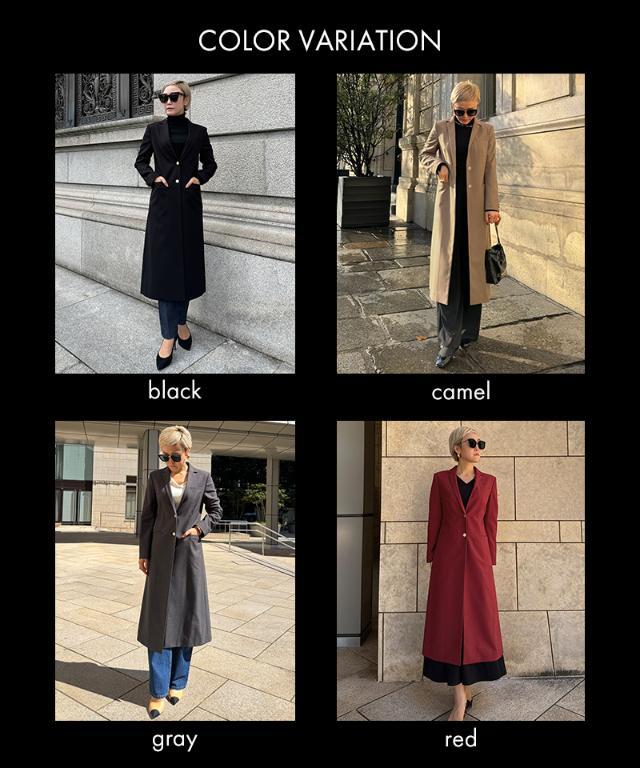 美品☆JENNE ジェンヌ　クラシカルロングジャケット　ブラック　M ノーカラーロングジャケット｜JENNE(ジェンヌ)公式通販：パリ