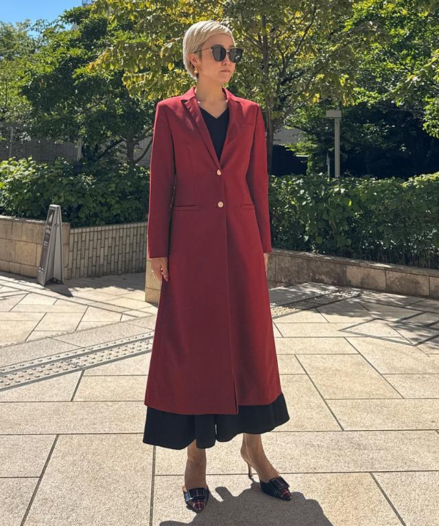 【完売サイズ新品】JENNEモダンロングジャケットMブラック定価39600円 モダンロングジャケット（その他アウター）｜JENNE（ジェンヌ