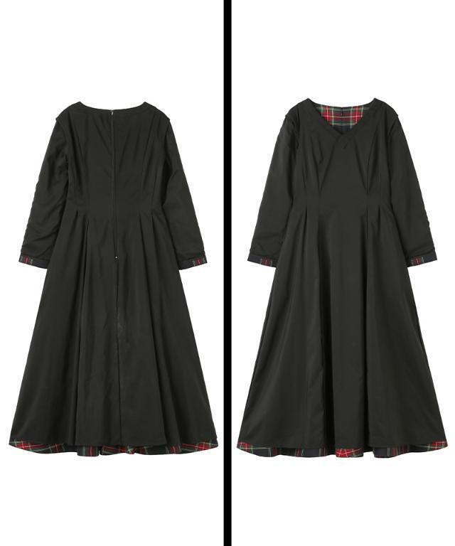 Vネックタータンチェックワンピース｜JENNE(ジェンヌ)公式通販：パリ