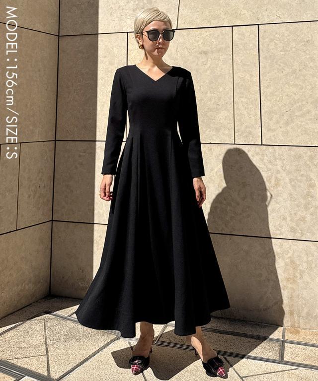 新品 JENNE ロングワンピース 黒 Vネックワンピース｜JENNE(ジェンヌ)公式通販：パリジェンヌのように