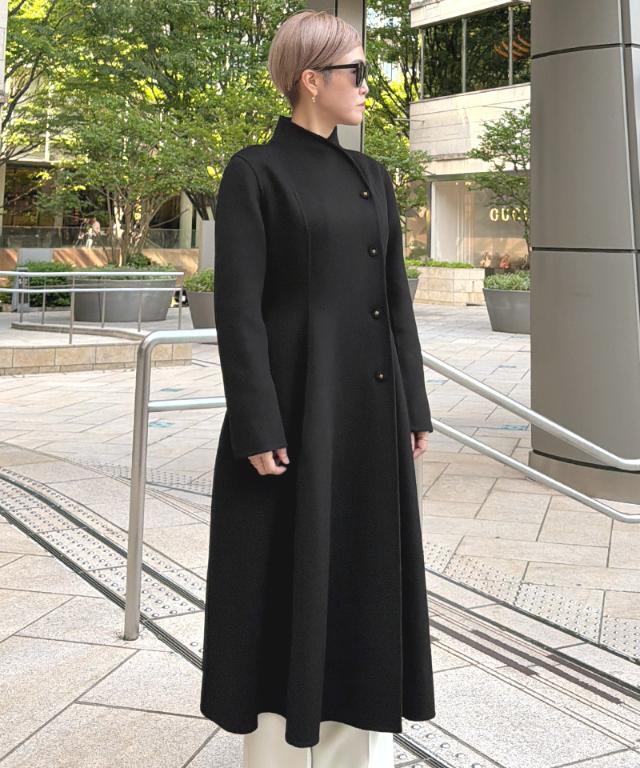 レディース 【極美品✨】カシミヤ×キュプラ ブラック ロングコート 