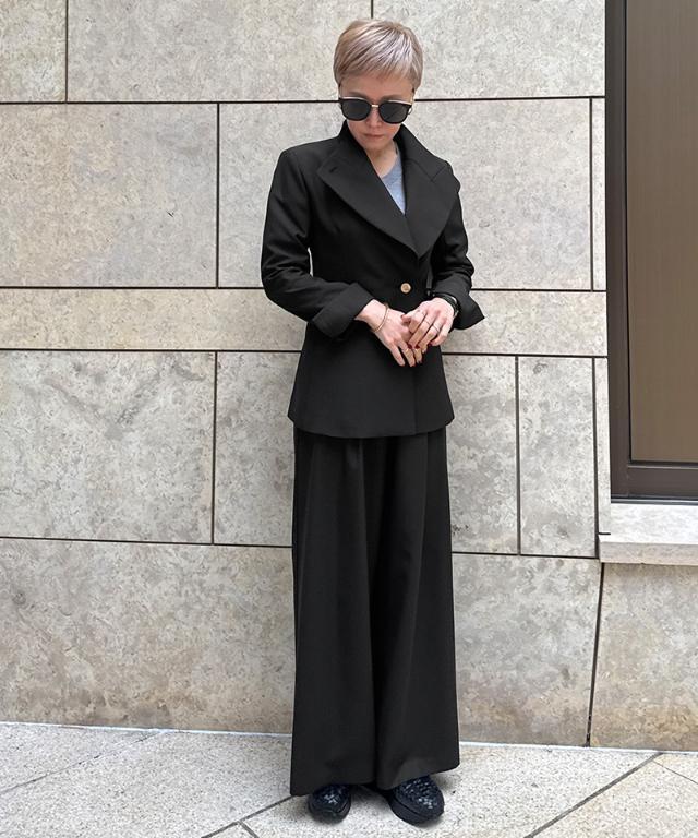 ★完売品★JENNEストレッチジャケット ブラック 2wayシルエットモダンジャケット（防シワ生地）｜JENNE(ジェンヌ)公式