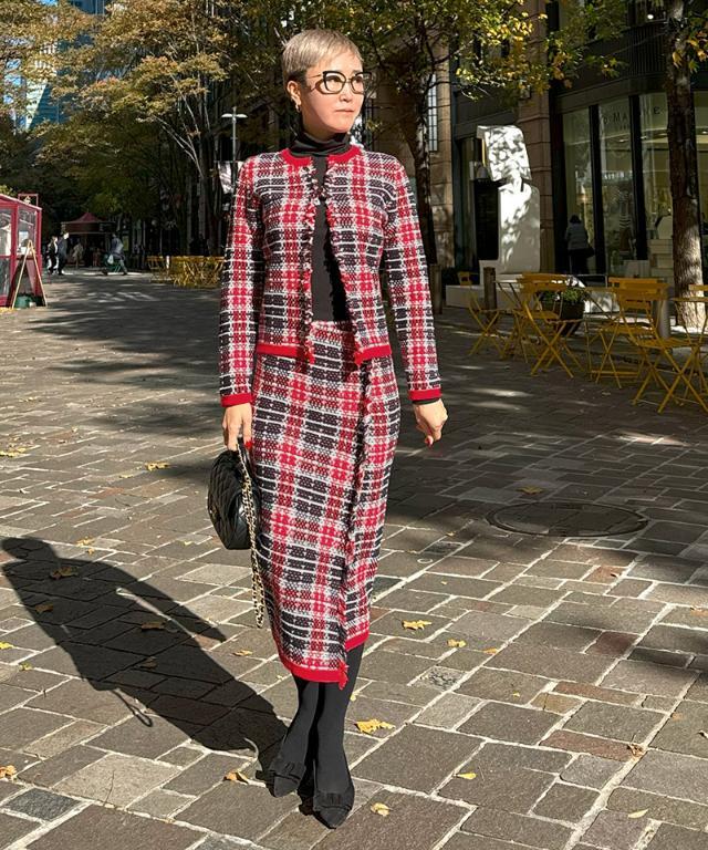 ツイード風チェックニットジャケット｜JENNE(ジェンヌ)公式通販：パリ  