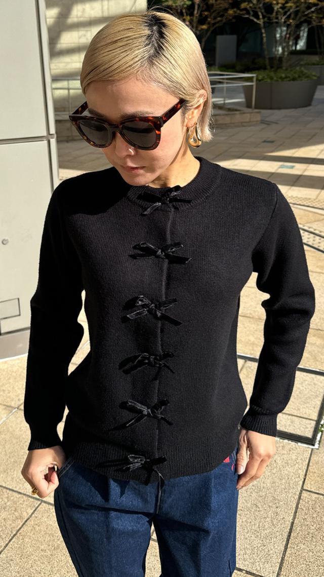 ベロアリボンカーディガン｜JENNE(ジェンヌ)公式通販：パリジェンヌの  