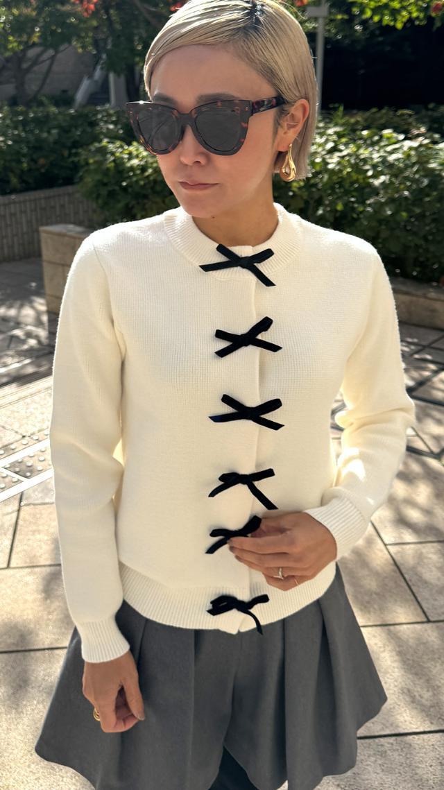 ベロアリボンカーディガン｜JENNE(ジェンヌ)公式通販：パリジェンヌの  