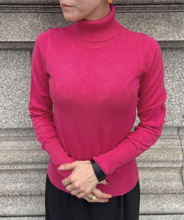 ブラミンク P CA/S 18G RIB CN ニット カシミヤ混 ピンク ブラミンク P CA/S 18G RIB CN ニット カシミヤ混 ピンク ブラミンク P