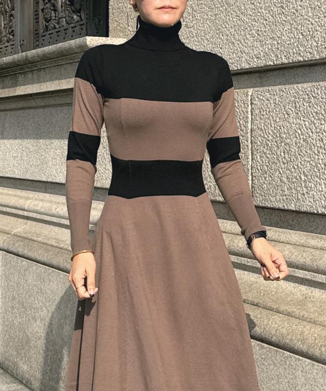 タートルニットフレアワンピース｜JENNE(ジェンヌ)公式通販：パリ