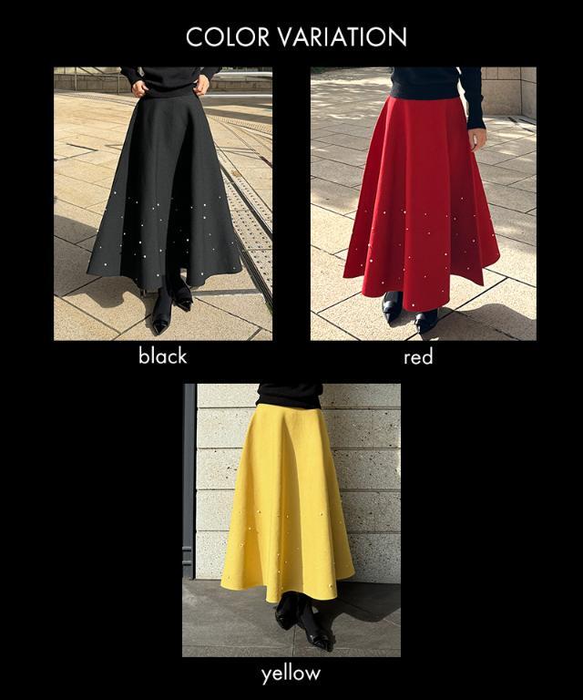 ランダムパールニットスカート｜JENNE(ジェンヌ)公式通販：パリ  