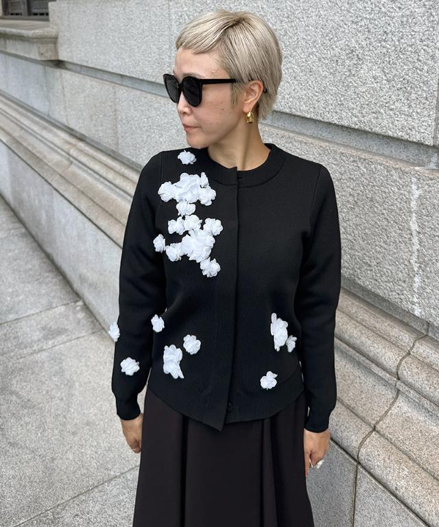 フラワーモチーフ付カーディガン｜JENNE(ジェンヌ)公式通販：パリ