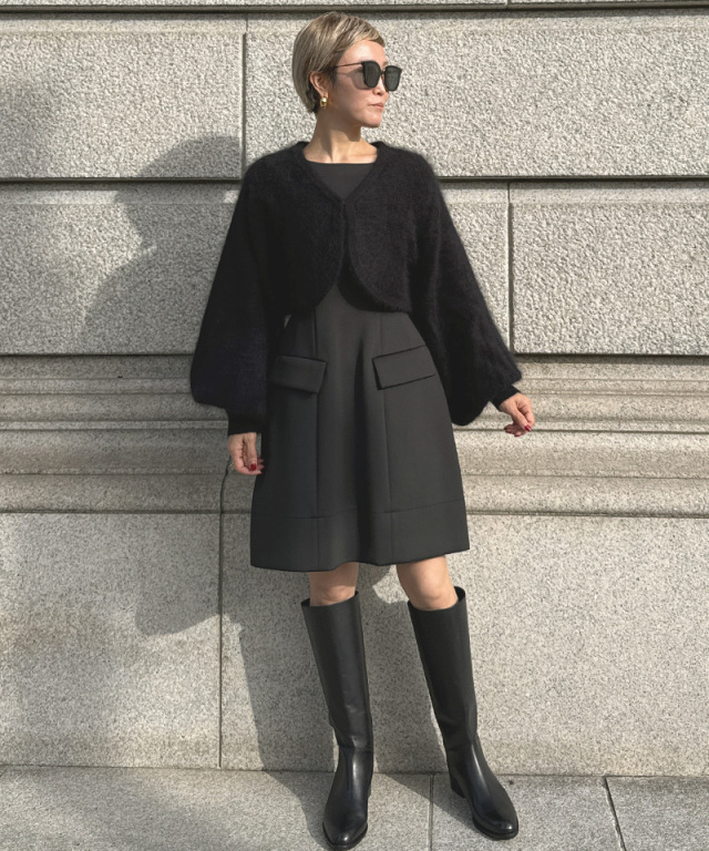 JENNE 黒と白 ボレロスタイル ふわふわウールボレロ｜JENNE(ジェンヌ)公式通販：パリジェンヌのよう