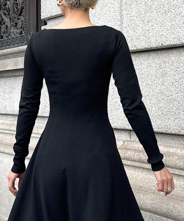 ジェンヌ　配色美ラインニットワンピース　ブラック　L 未使用品✨ 配色美ラインニットワンピース｜JENNE(ジェンヌ)公式通販：パリ