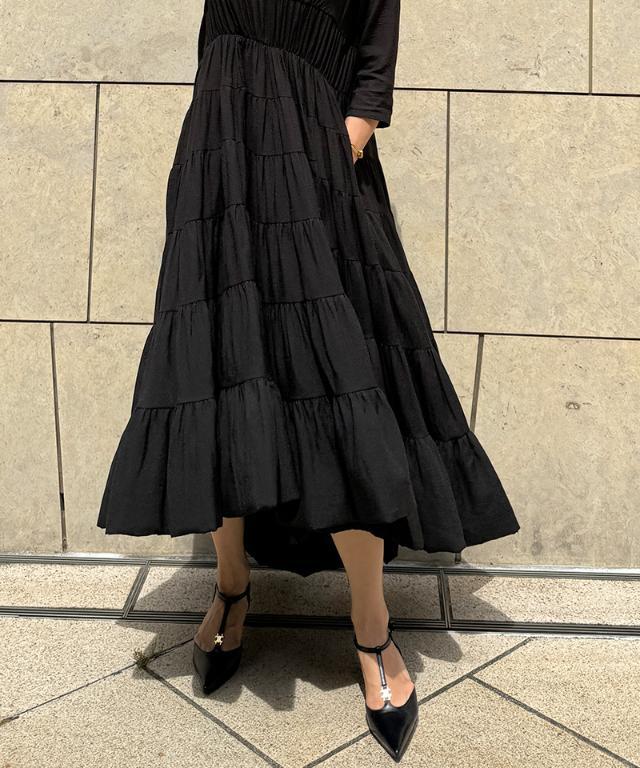 ドラマティック七分袖ティアードワンピース｜JENNE(ジェンヌ)公式通販  