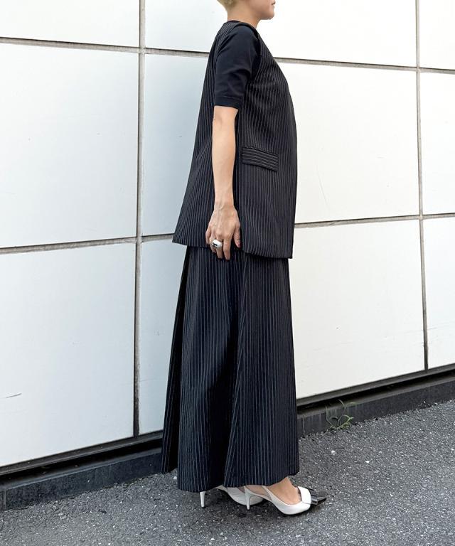 JENNE ジレ/ ブラック ピンストライプモダンジレ｜JENNE(ジェンヌ)公式通販：パリ