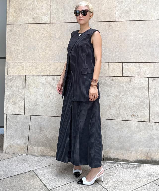 ピンストライプモダンジレ｜JENNE(ジェンヌ)公式通販：パリジェンヌの