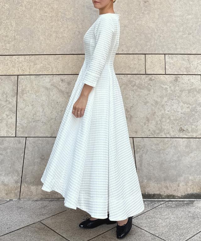 epa shantung dress ワンピース 千鳥立体フレアワンピース｜JENNE(ジェンヌ)公式通販：パリ