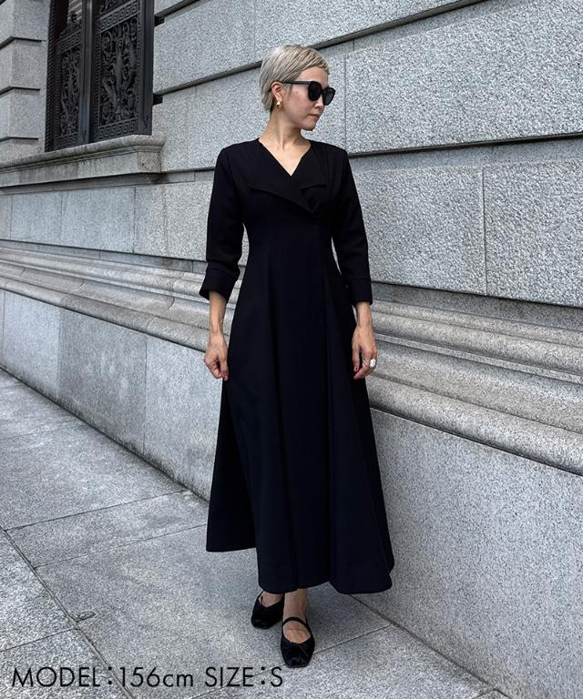 JENNE ドットボータイ　ダブルクロスワンピース　ネイビー　M ジェンヌ ワンピース 1回着用 Mサイズ JENNE ジェンヌ ドットボータイ