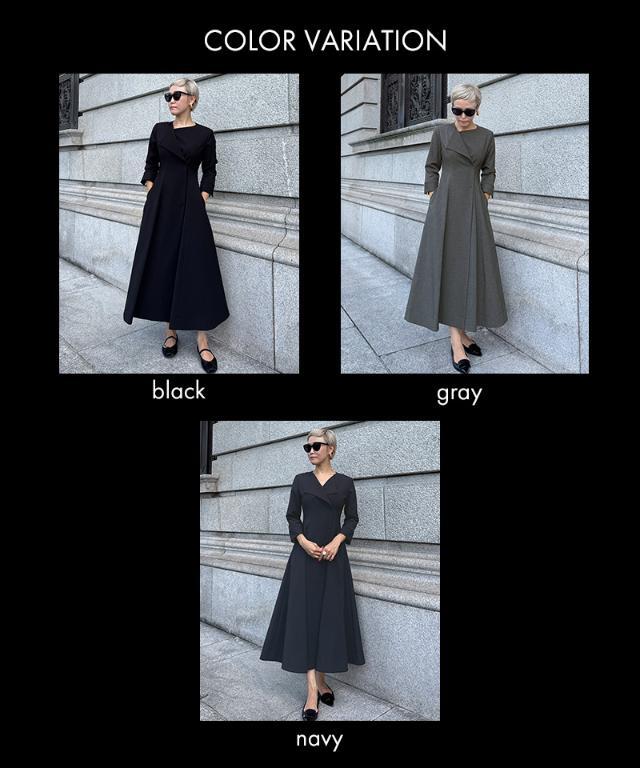 カラー折り返しワンピース｜JENNE(ジェンヌ)公式通販：パリジェンヌの