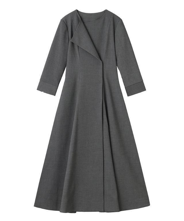 【完売品】JENNEカラー折り返しワンピースSネイビー¥39300 カラー折り返しワンピース｜JENNE(ジェンヌ)公式通販：パリジェンヌの