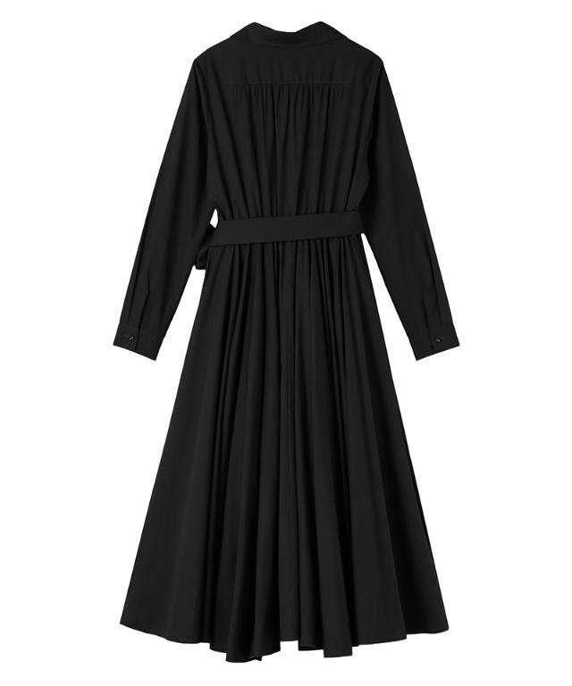 Donna Karan ベルト付きカウルネックワンピース Donna Karan カウルネックシースワンピース