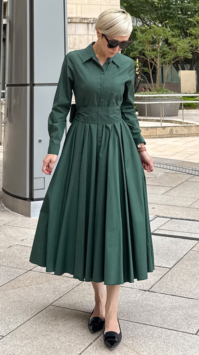 現行 美品✨バーバリー 664 長袖ワンピース ノバチェック　ウエスト調整可 オードリールックエアリーワンピース・長袖｜JENNE(ジェンヌ