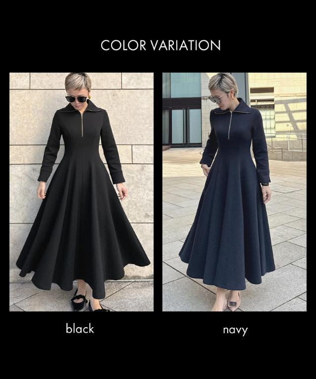 JENNE 日本製ボリュームフレアカットワンピース ブラック 日本製ボリュームフレアカットワンピース｜JENNE(ジェンヌ)公式