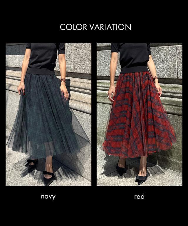 チュールチェックスカート｜JENNE(ジェンヌ)公式通販：パリジェンヌの