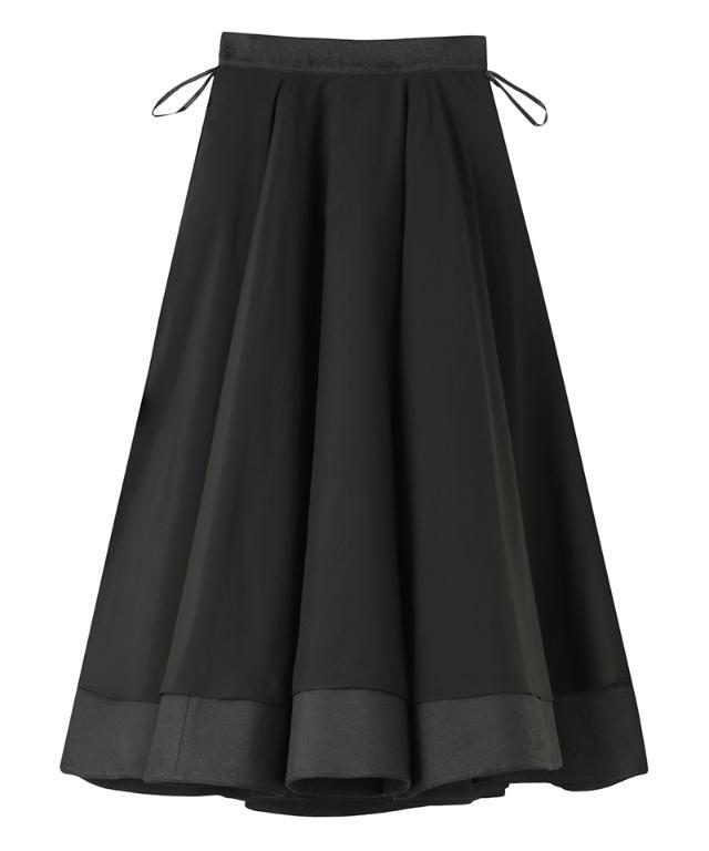 【定価22,000円】フェンネル　シャカシャカロングスカート　ブラック　M 定価22,000円】フェンネル シャカシャカロングスカート ブラック
