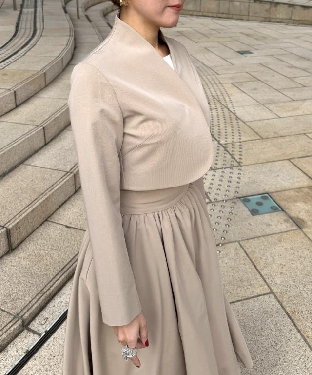 JENNE ベージュ ファー ショートコート ミージェーン me Jane フェイクファーショート丈コート