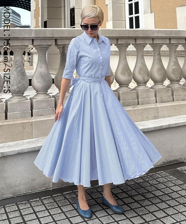 オードリールックストライプドレス｜JENNE(ジェンヌ)公式通販：パリ  