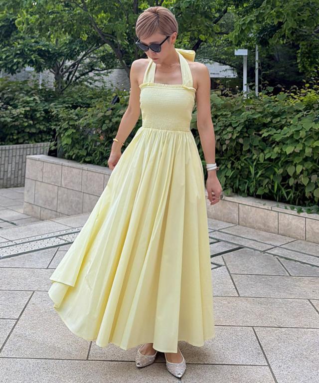 新品 未使用 JENNE ジェンヌ ライトイエロー ワンピース Ｍ半袖 フレアー シャーリングサマーワンピース｜JENNE(ジェンヌ)公式通販：パリ