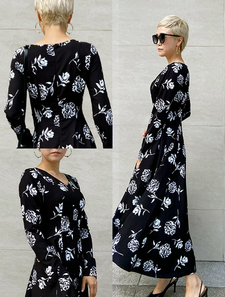美品　JENNE　ジェンヌ　フレアマキシ丈ワンピース【限定品】S フレア美ラインワンピース｜JENNE(ジェンヌ)公式通販：パリ