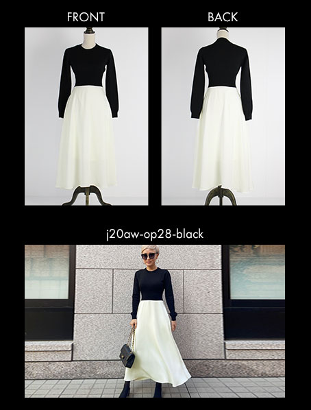 ニットドッキングバイカラーワンピース｜JENNE(ジェンヌ)公式  