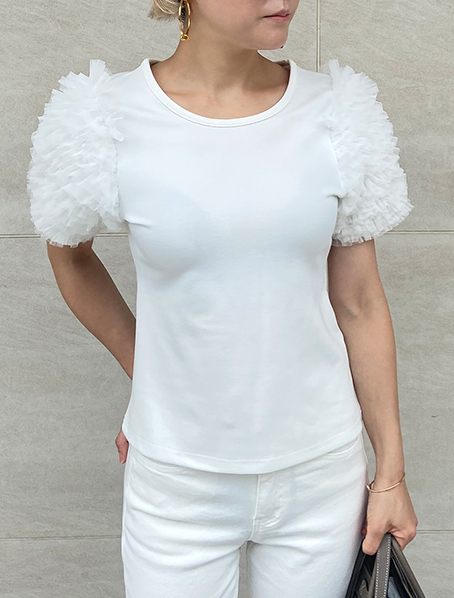 袖ボリュームチュールTシャツ｜JENNE(ジェンヌ)公式通販：パリ  