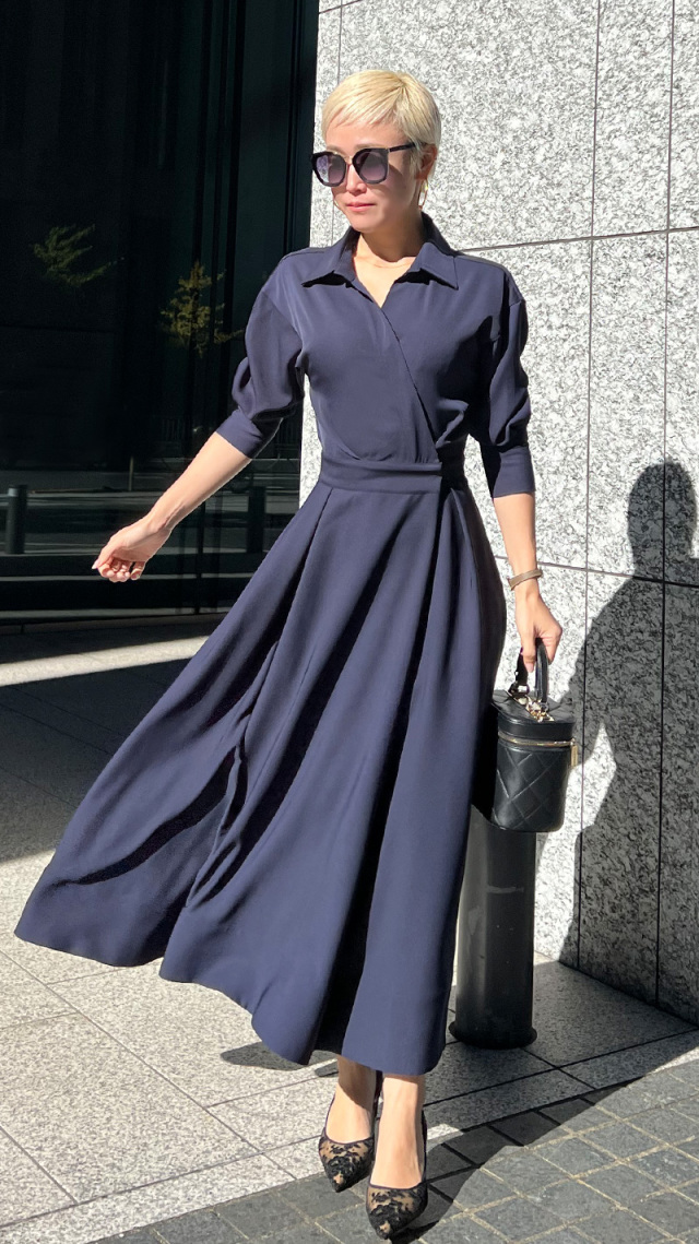 カシュクール フレアワンピース（ペチコート付き）｜JENNE(ジェンヌ  