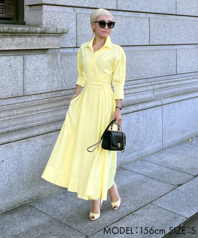 カシュクール フレアワンピース（ペチコート付き）｜JENNE(ジェンヌ  