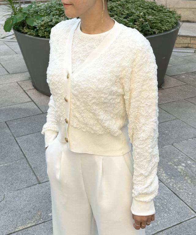 ニットカーディガン ビジューボタンニットカーディガンsdpxyf6529 ブラック – [公式