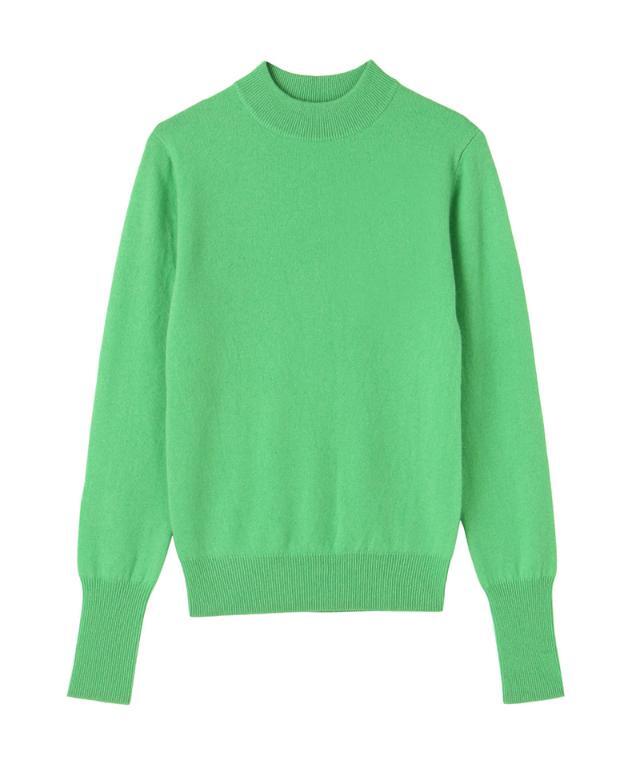 45rpmオーバーサイズ長袖ウールニット 緑 カシミヤウールセーター｜JENNE(ジェンヌ)公式通販：パリジェンヌの