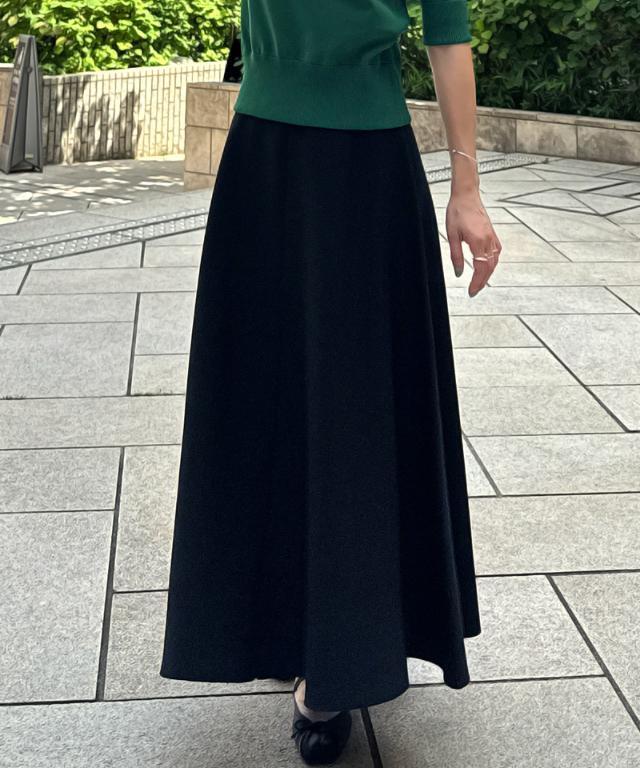 エアリーニットフレアスカート【UVカット・マシンウォッシャブル