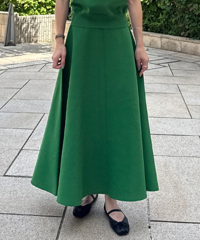 エアリーニットフレアスカート【UVカット・マシンウォッシャブル