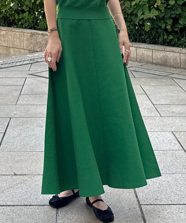 エアリーニットフレアスカート【UVカット・マシンウォッシャブル