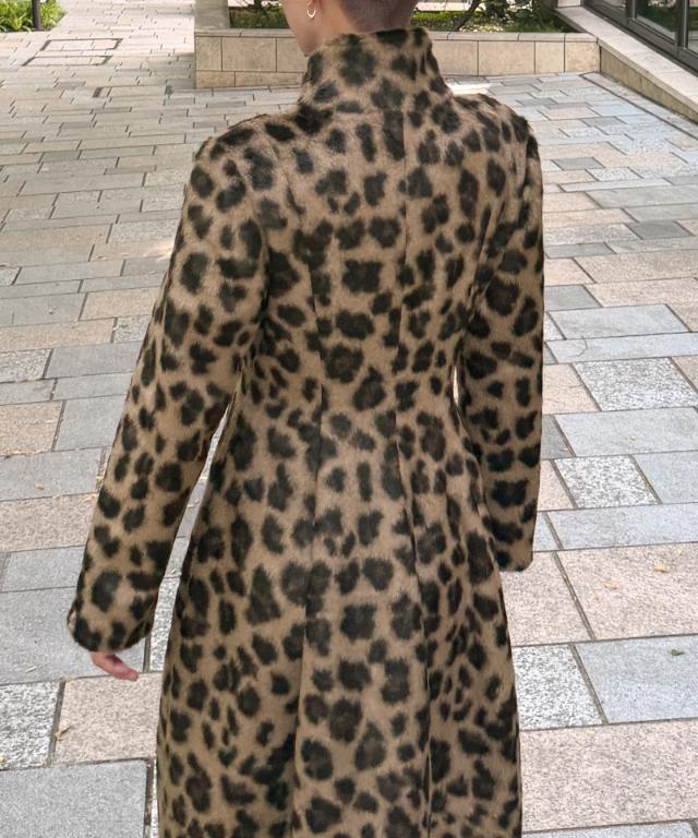エコファーコクーンコート＜JENNE×TISSAVEL＞（レオパード）｜JENNE