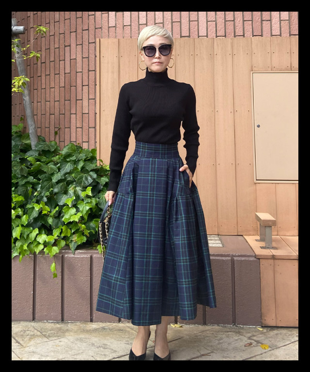 タータンチェック タックフレアスカート｜JENNE(ジェンヌ)公式通販  