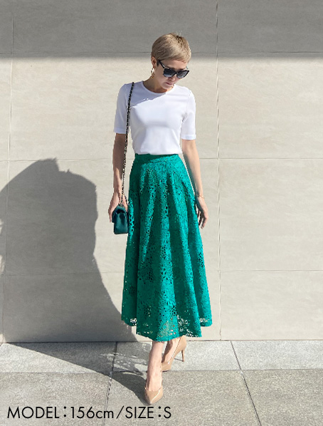 エレガント総レースフレアスカート Jenne ジェンヌ 公式通販 パリジェンヌのように凛としたファッションを エレガント総レースフレアスカート Jenne ジェンヌ 公式通販 パリジェンヌのように凛としたファッションを
