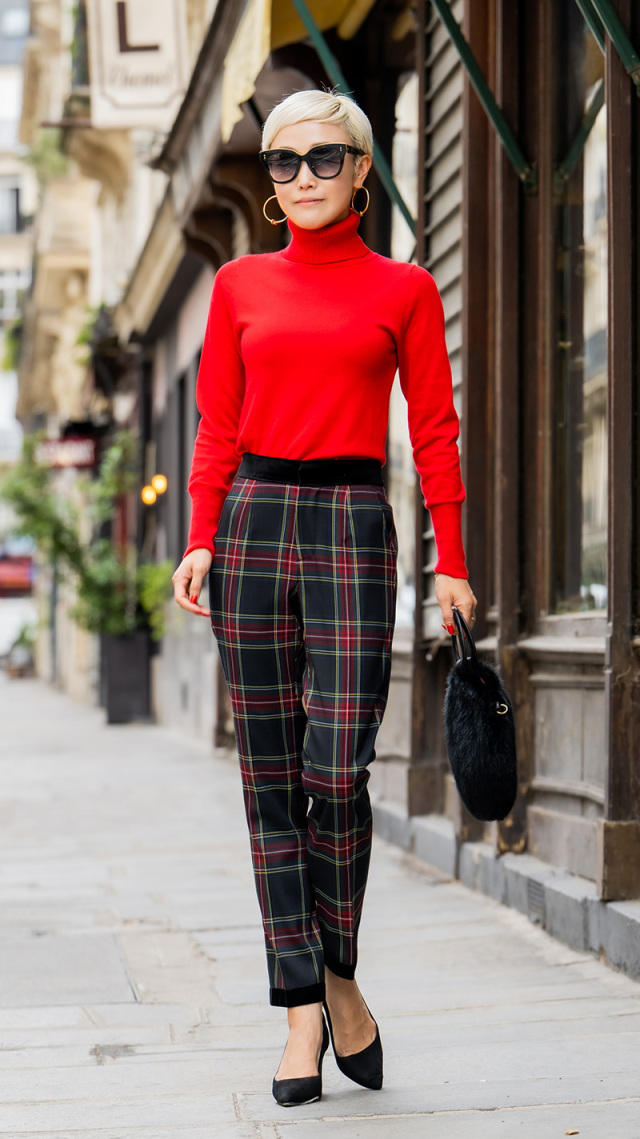 裾ベロア付きタータンチェックパンツ｜JENNE(ジェンヌ)公式通販：パリ  