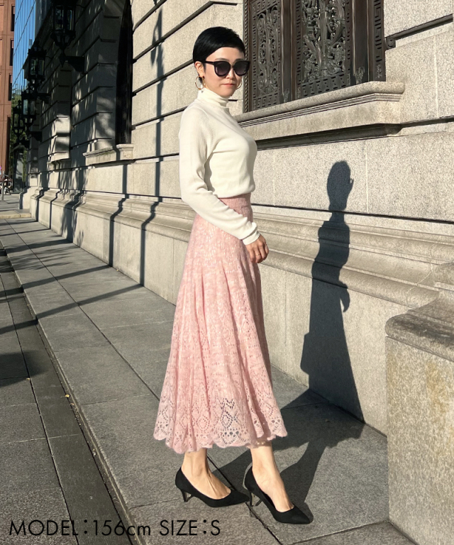 ニットレース フレアスカート｜JENNE(ジェンヌ)公式通販：パリジェンヌ  