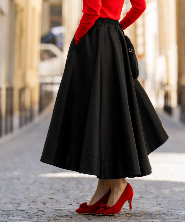 フェイクレザー フレアスカート｜JENNE(ジェンヌ)公式通販：パリ  