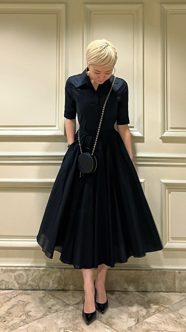 オードリールック 半袖フレアシャツワンピース Jenne ジェンヌ 公式通販 美しく見せてくれるお洋服ブランド